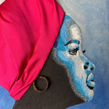 Meu projeto do curso: Retratos realistas bordados: conte histórias com a cor. Un proyecto de Ilustración de retrato, Bordado, Ilustración textil y Diseño textil de Jheik Maia - 16.09.2023