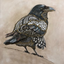 Pen and Ink Raven. Un proyecto de Artesanía y Bellas Artes de jsblum1975 - 18.09.2023