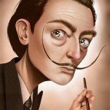 Dalí. Digital Illustration, and Portrait Illustration project by Ana Sentieri - 09.18.2023