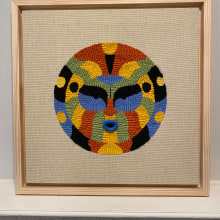 My project for course: Punch Needle: Embroider Decorative Masks. Un proyecto de Bordado, Ilustración textil, Decoración de interiores, Punch needle y Diseño textil de Mónica Serrano - 22.09.2023