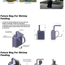 Future Bag for Shrimp Feeding_Nabil Luthfi Nazer. Un proyecto de Diseño, Gestión del diseño, Diseño industrial, Diseño de la información, Diseño de producto y Diseño de innovación						 de nabilluthfinazer12 - 22.09.2023