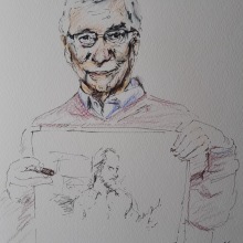 My project for course: Intro to Portrait Sketching: Draw in Real-Time. Esboçado, Desenho, Desenho de retrato, Ilustração com tinta, e Desenho com lápis de cor projeto de katekeane70 - 22.09.2023