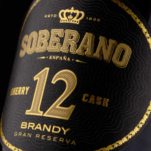 Soberano marca española de Brandy de Jerez que forma parte del prestigioso portafolio de González Byass.. Un proyecto de Diseño de Ideólogo - 26.09.2023
