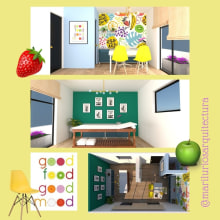 Mi proyecto del curso: Color aplicado al diseño de interiores, Oficina de Nutrición. Un proyecto de Diseño de interiores, Decoración de interiores, Interiorismo, Teoría del color y Diseño de espacios de Marilu Rios Peña - 19.09.2023