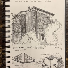 Il mio progetto del corso: Schizzo architettonico: pensare con carta e penna. Architecture, Sketching, Drawing, Architectural Illustration, Sketchbook, and Spatial Design project by Raffaele Fantin - 10.01.2023