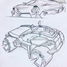 Car design. Un proyecto de Diseño de automoción, Diseño industrial, Bocetado y Concept Art de khalil3 - 04.10.2023