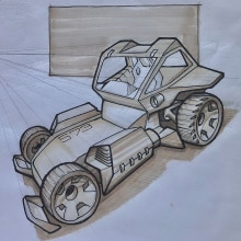 Concept vehicle. Un proyecto de Diseño, Diseño de automoción, Diseño industrial, Bocetado y Concept Art de khalil3 - 04.10.2023