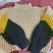 Mi proyecto del curso: Crochet: crea prendas con una sola aguja. Fashion, Fashion Design, Fiber Arts, DIY, Crochet, and Textile Design project by Nathaly Diaz - 10.13.2023