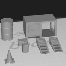 Accesorios Diorama. 3D, Design industrial, Design de produtos, Modelagem 3D, 3D Design, e Fabricação digital projeto de Jimmy - 14.10.2023