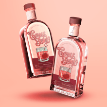 Cherry Bomb - Drink composto . Un proyecto de Diseño, Ilustración tradicional, Packaging, Diseño de producto, Ilustración digital, H y lettering de bylara - 14.10.2023