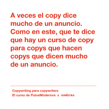 Mi proyecto del curso: Copywriting para copywriters. Advertising, Cop, writing, Stor, telling, and Communication project by Ana Moya - 10.20.2023