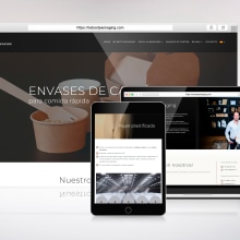 Página web para una empresa de embalajes alimentarios. Un proyecto de Diseño Web de El estudio de Coco - 25.10.2023