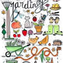 Mon projet du cours : Initiation au doodling créatif et au lettering manuel. Ilustração tradicional, Lettering, Desenho, H, e Lettering projeto de Claire Poyet - 06.08.2023
