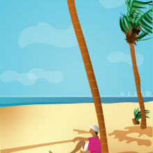Playa. Un proyecto de Ilustración vectorial e Ilustración digital de Juan Pabllo Regil - 30.10.2023