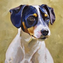 My project for course: Realistic Pet Portraits with Oil Painting. Fine Arts, Painting, Oil Painting, and Naturalistic Illustration project by elliot - 11.06.2023