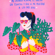 Mis plantas. Design, Traditional illustration, Art Direction, Fine Arts, Graphic Design, Comic, Poster Design, and Graphic Humor project by Rodrigo Luxon - 11.07.2023