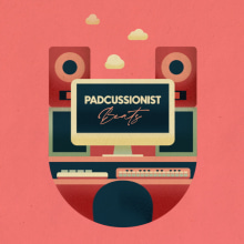 PADCUSSIONIST MUSIC - Video animations (Sound on). Motion Graphics, Vídeo e Ilustração digital projeto de Álvaro Ruiz Sánchez - 07.11.2023