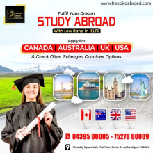 Study Abroad With / Without IELTS Study Gap Acceptable . Educação projeto de freebirdAbroad Netwalks - 09.11.2023
