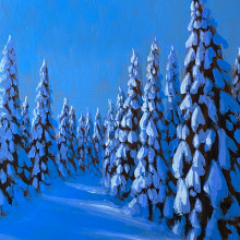"Snow" (Tutorial Painting). Un proyecto de Artesanía, Bellas Artes, Pintura y Creatividad de Daphne Frizzle - 21.11.2023