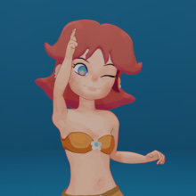 Daisy 3D Art-  Animation - Blender. Un progetto di 3D, Animazione, Character design, Rigging, Animazione di personaggi, Animazione 3D e Modellazione 3D di Jose Enmanuel Gomez Hidalgo - 21.11.2023