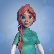 Mi proyecto del curso: Personajes cartoon 3D: modela desde cero con ZBrush. Un proyecto de 3D, Diseño de personajes, Modelado 3D, Diseño de personajes 3D y Diseño 3D de Valentina Rios Alzate - 20.11.2023