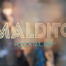 MALDITO · Cocktail bar. Un proyecto de Diseño, Br, ing e Identidad y Diseño gráfico de Aurora Tristán - 07.12.2023
