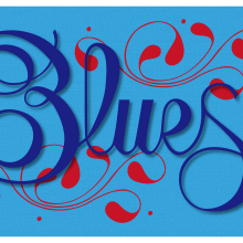 Blues. Lettering, H, e Lettering projeto de Carla Spinelli - 09.12.2023
