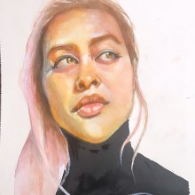 My project from Watercolor portrait from a photo with Sol Barrios . Painting, Watercolor Painting, Portrait Illustration, and Portrait Drawing project by Nidia Mercado - 12.09.2023