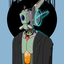 Bill - The Cyberpunk Civilian . Un progetto di Character design, Illustrazione digitale e Arte concettuale di Liam Cooper - 16.01.2022
