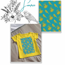 My project for course: Design of Textile Prints. Un proyecto de Ilustración tradicional, Diseño de complementos, Diseño de vestuario, Moda, Pattern Design, Diseño de moda, Estampación, Ilustración textil y Estampación textil de ayeshatayyab1999 - 28.12.2023