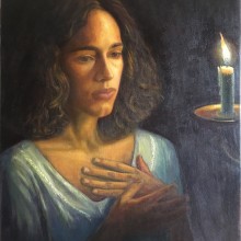 Study in Candle Light. Portrait Illustration, and Oil Painting project by Florian Clemente - 12.29.2023
