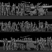 Medieval 3D printing figures. Un proyecto de 3D, Modelado 3D, Diseño de personajes 3D y Diseño 3D de MrMutantS - 29.12.2023
