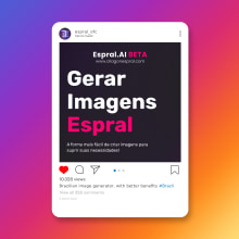 Instagram ADs: Image Generator - Espral.AI. Marketing, Social Media, Digital Marketing, Instagram Marketing, and Growth Marketing project by Guilherme Daimaru - 12.30.2023