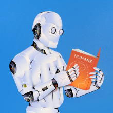 IA vs Humans. Digital Illustration, and Editorial Illustration project by Esteban Plazibat - 10.19.2023