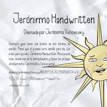Jerónimo Handwritten. Un progetto di Design, Graphic design, Tipografia e Design tipografico di Jerónimo Visñovezky - 06.01.2024