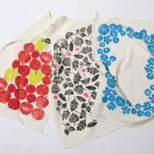 Block Printed Tea Towels. Un proyecto de Serigrafía de Sarah Aranha - 08.01.2024