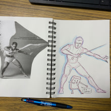 My project for course: Drawing the Human Figure & Expressive Poses. Un proyecto de Bellas Artes, Bocetado, Dibujo, Sketchbook y Dibujo anatómico de Dietrich Adonis (Ordoñez) - 07.01.2024
