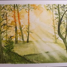 My project for course: Dreamy Watercolor Landscapes: Paint with Light. Painting, and Watercolor Painting project by Kate P - 01.12.2024