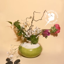 Il mio progetto del corso: Ikebana: composizione floreale per principianti. Design de interiores, Decoração de interiores, Interiores, Design floral e vegetal, Lifest, e le projeto de Tiziana Tesio - 13.01.2024