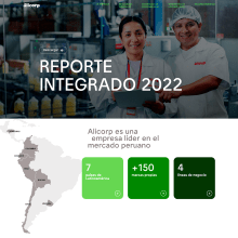 Alicorp Memoria Anual 2022. Web Development project by Victor Alonso Pérez Lupú - 11.26.2023