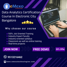 Data Analytics Certification Course In Electronic City Bangalore. Programming, IT, and Education project by eMexo Technologies - 01.16.2024