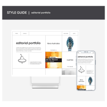 STYLE GUIDE | EDITORIAL PORTFOLIO. Een project van UX / UI, Mobiel ontwerp, App-ontwerp y Digitaal productontwerp van Marcos Ripalda - 17.01.2024