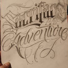 Mi proyecto del curso: Lettering para tatuajes. Caligrafia, Lettering, e Desenho de tatuagens projeto de marcsolerros - 18.01.2024