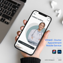 Vmed - Doctor Appointment Mobile Service. UX / UI, and Mobile Design project by Polina Jegorowa - 09.27.2023