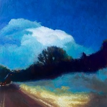 "Night Drive". Fine Arts, Multimedia, Painting, Acr, lic Painting, and Oil Painting project by Daphne Frizzle - 01.23.2024