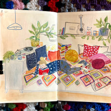 My project for course: Exploratory Sketchbook: Find Your Drawing Style. Traditional illustration, Sketching, Creativit, Drawing, Watercolor Painting, Sketchbook, and Gouache Painting project by Hemma Übelhör - 01.25.2024