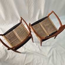 Mi proyecto del curso: Técnicas de trenzado con cuerda para sillas coloridas. Un proyecto de Diseño, Artesanía, Diseño, creación de muebles					 y Telar de Lizaimi Rivera Rivera - 23.01.2024