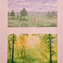 My project for course: Dreamy Watercolor Landscapes: Paint with Light. Un proyecto de Pintura y Pintura a la acuarela de dstobbart - 26.01.2024
