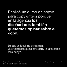 Mi proyecto del curso: Copywriting para copywriters. Advertising, Cop, writing, Stor, telling, and Communication project by Jennifer Brett - 01.30.2024