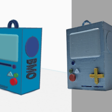 BMO from Adventure Time. Design, 3D, Character Design, Industrial Design, Product Design, 3D Modeling, 3D Design, and Digital Fabrication project by Barbara Caballero - 02.01.2024